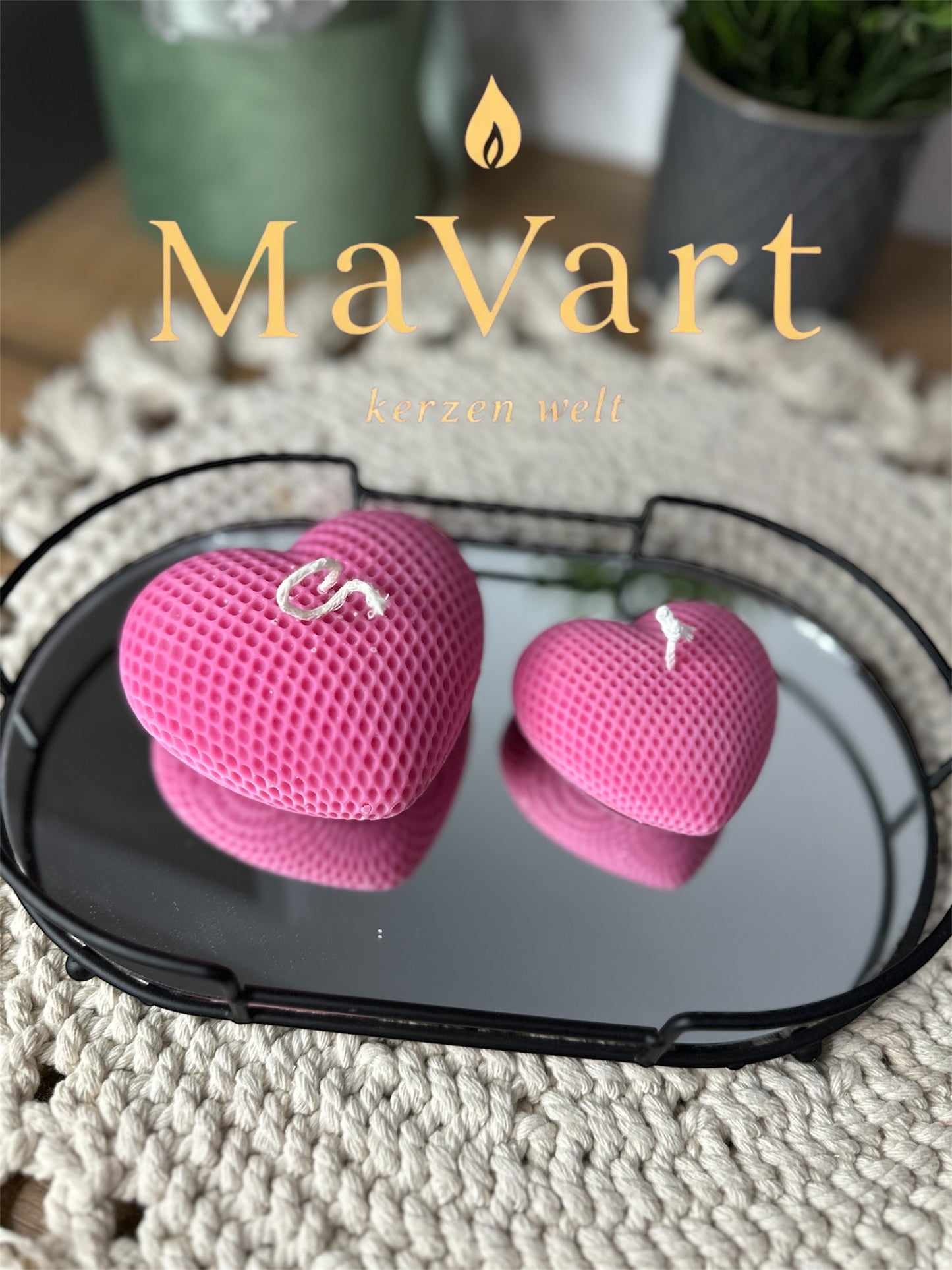 Kerze "Coeur Chic" Medium