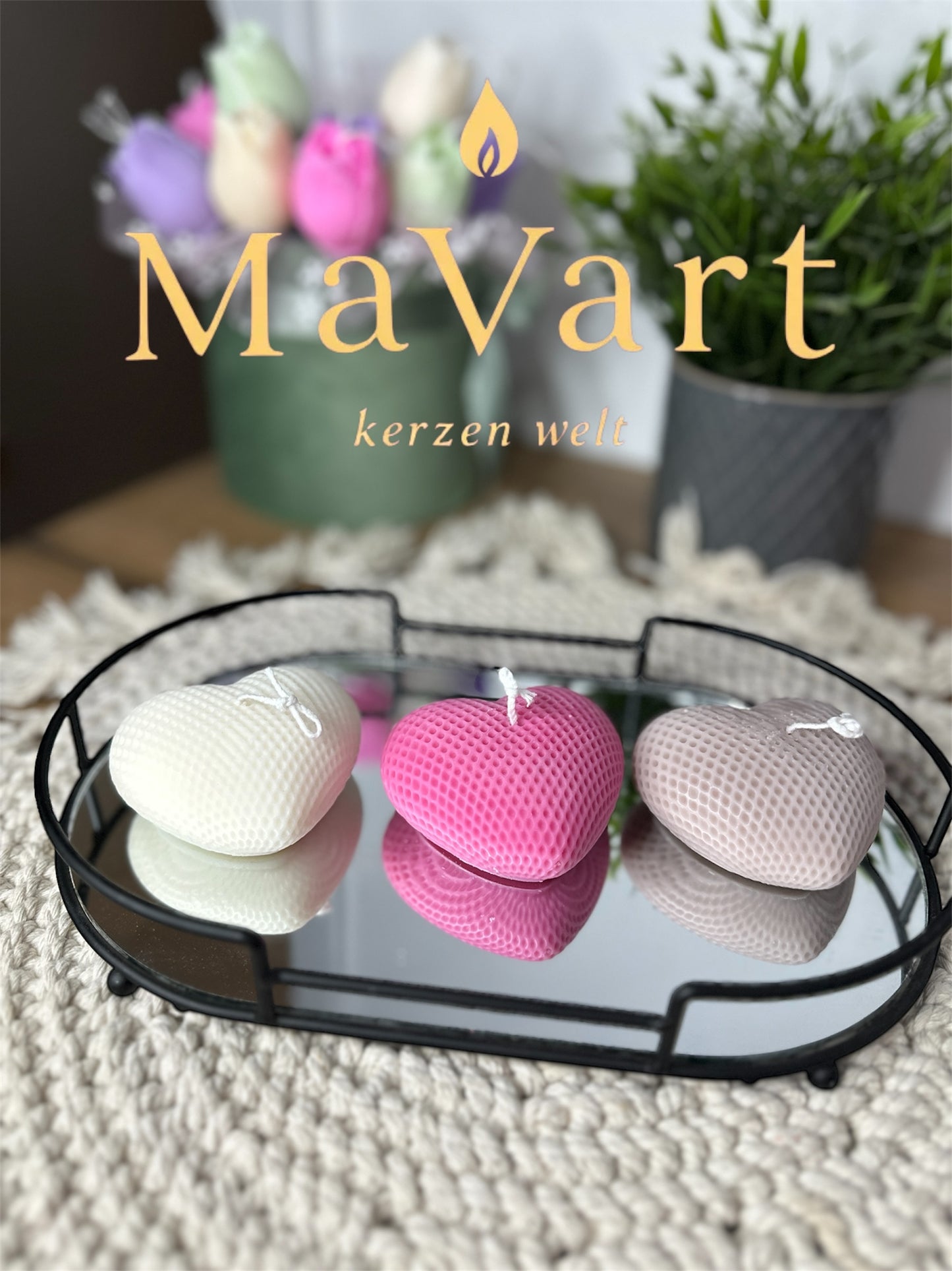 Kerze "Coeur Chic" Medium