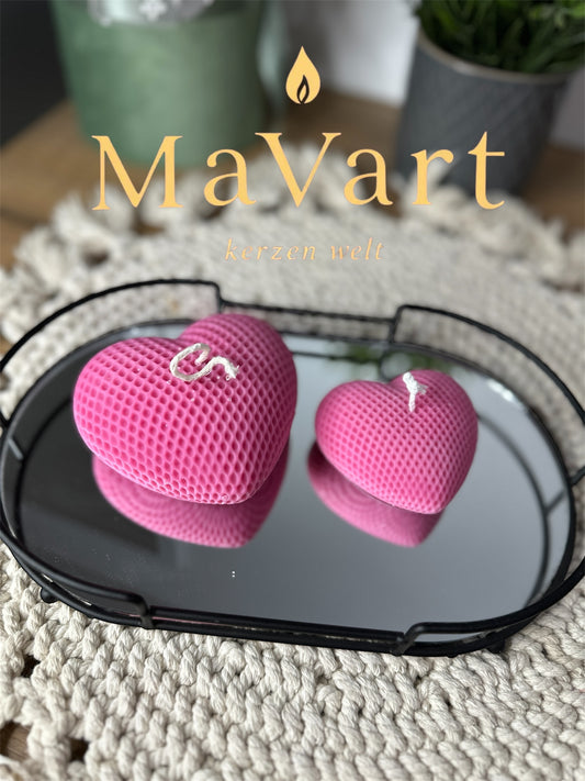 KERZE "Coeur Chic" Groß