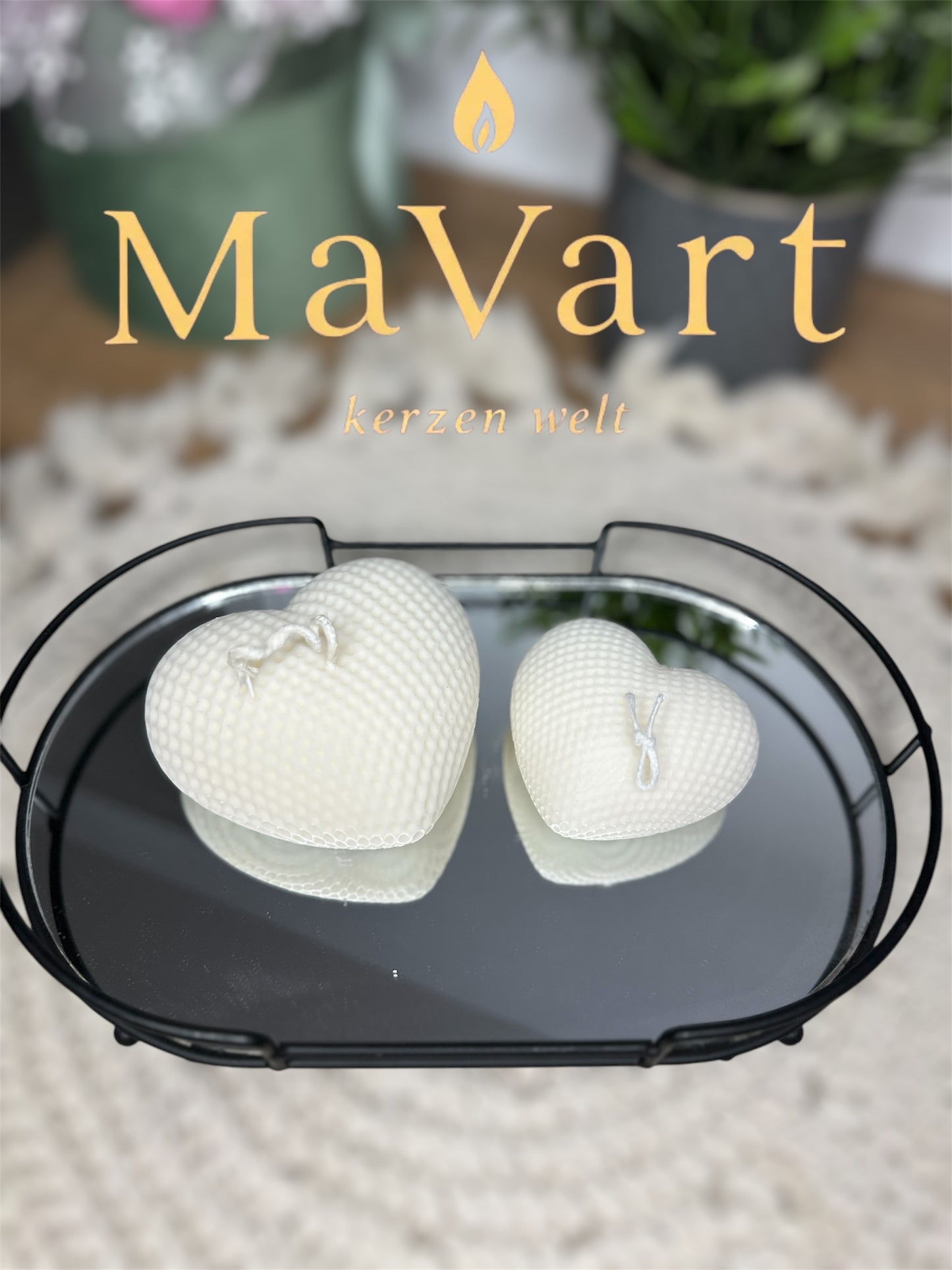 Kerze "Coeur Chic" Medium